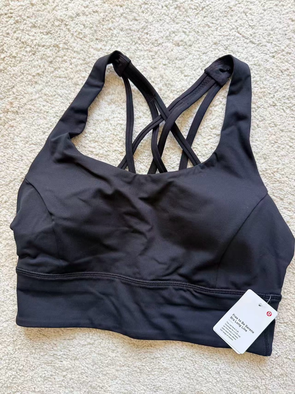 lululemon athletica Black Strappy Cross-Back Sports Bra